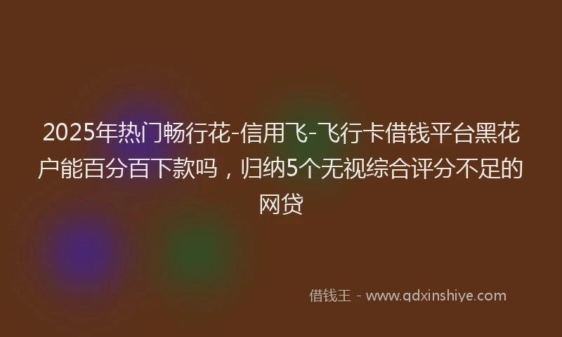 2025年热门畅行花-信用飞-飞行卡借钱平台黑花户能百分百下款吗，归纳5个无视综合评分不足的网贷