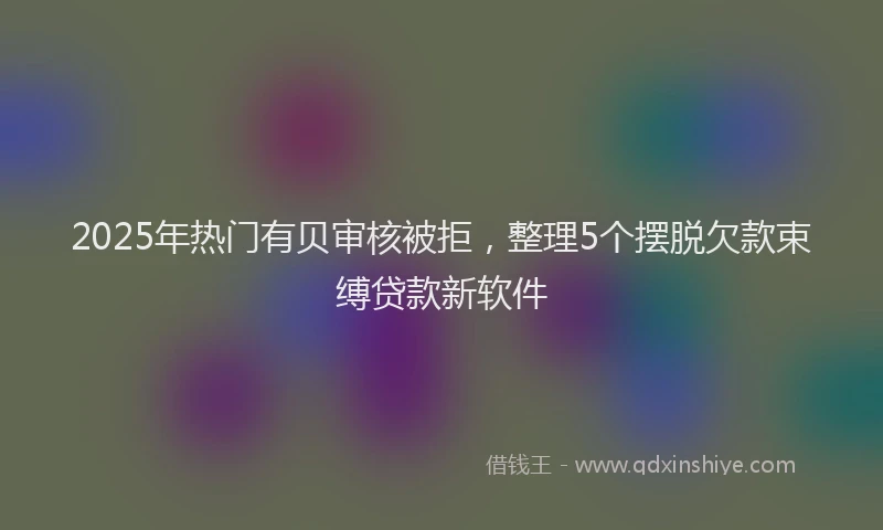 2025年热门有贝审核被拒，整理5个摆脱欠款束缚贷款新软件