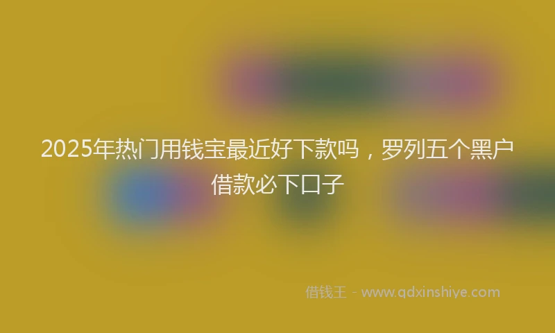 2025年热门用钱宝最近好下款吗，罗列五个黑户借款必下口子