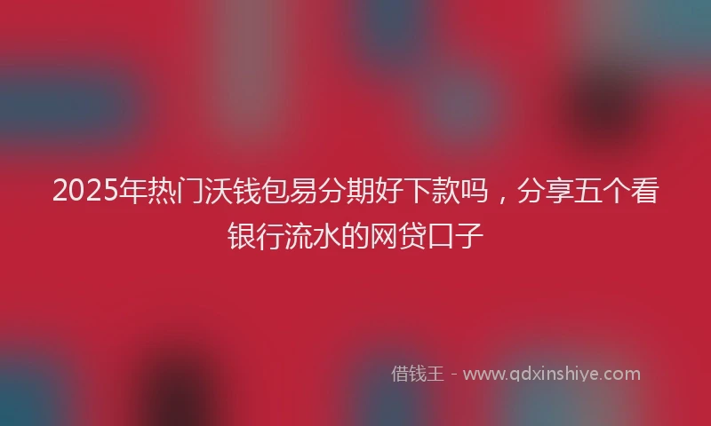 2025年热门沃钱包易分期好下款吗，分享五个看银行流水的网贷口子