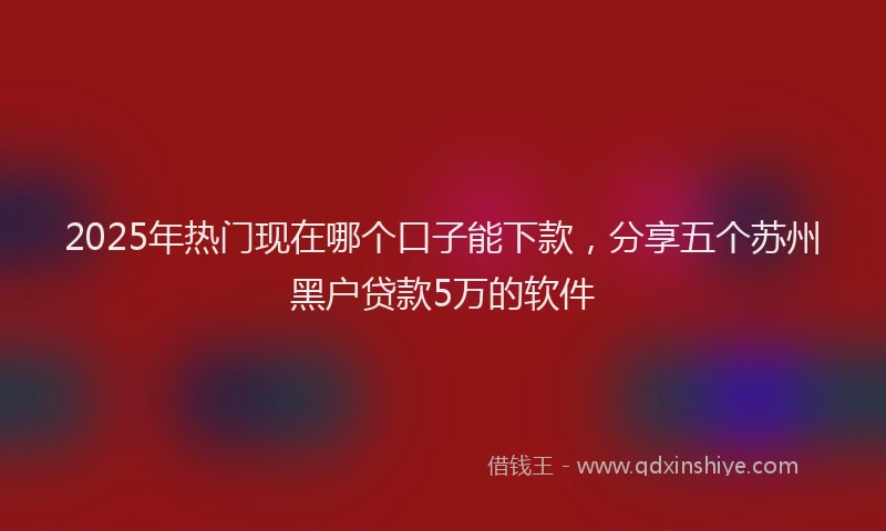2025年热门现在哪个口子能下款，分享五个苏州黑户贷款5万的软件