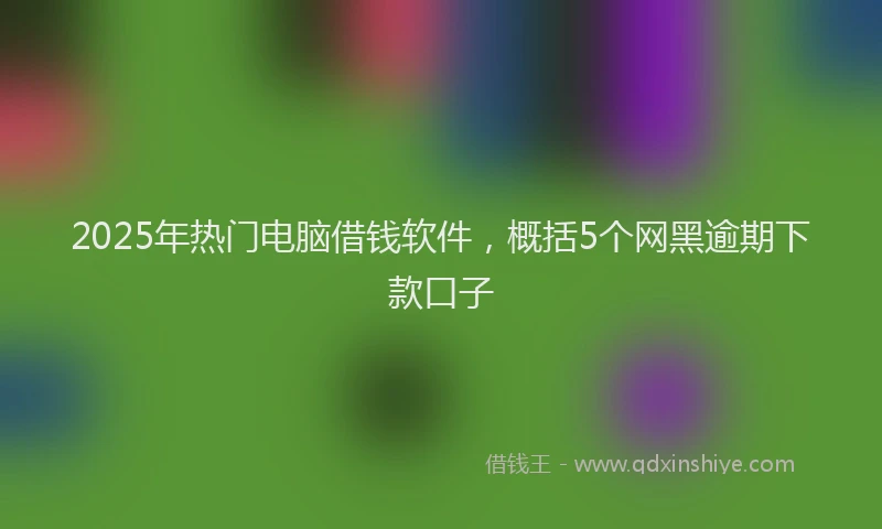 2025年热门电脑借钱软件，概括5个网黑逾期下款口子