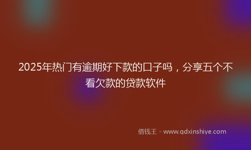 2025年热门有逾期好下款的口子吗，分享五个不看欠款的贷款软件