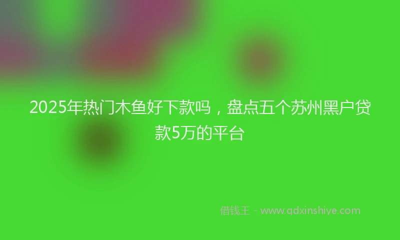 2025年热门木鱼好下款吗，盘点五个苏州黑户贷款5万的平台
