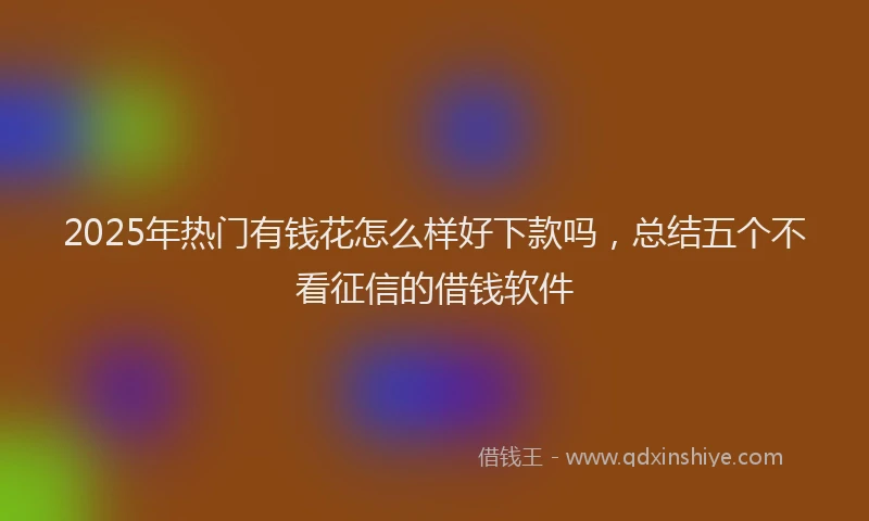 2025年热门有钱花怎么样好下款吗，总结五个不看征信的借钱软件