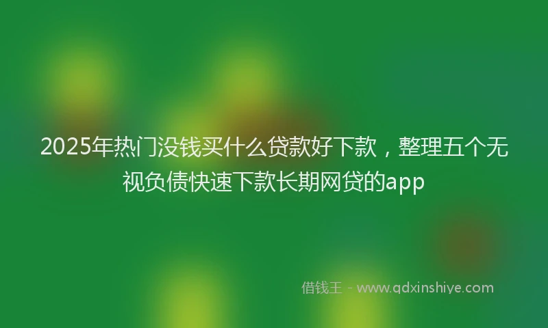 2025年热门没钱买什么贷款好下款，整理五个无视负债快速下款长期网贷的app
