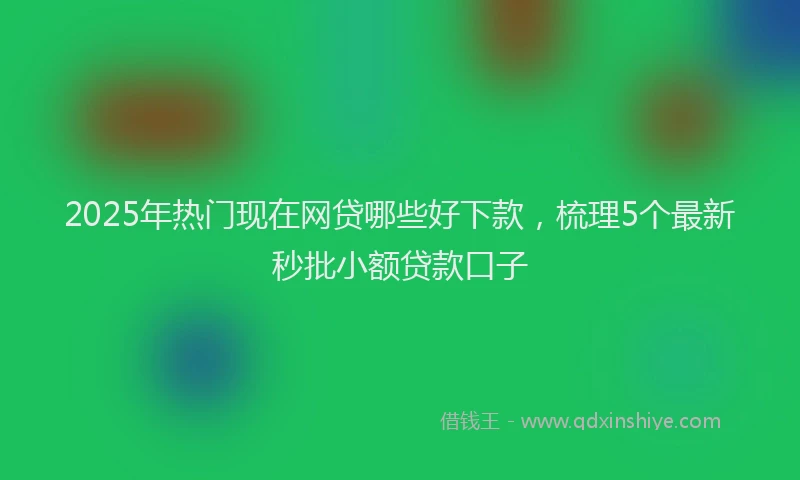 2025年热门现在网贷哪些好下款，梳理5个最新秒批小额贷款口子