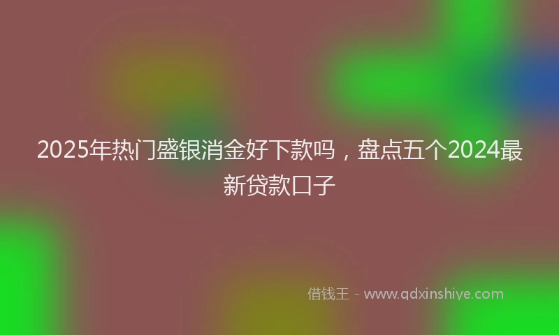 2025年热门盛银消金好下款吗，盘点五个2024最新贷款口子