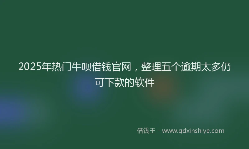 2025年热门牛呗借钱官网，整理五个逾期太多仍可下款的软件
