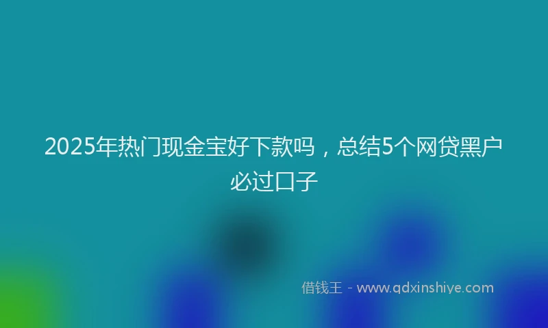 2025年热门现金宝好下款吗，总结5个网贷黑户必过口子