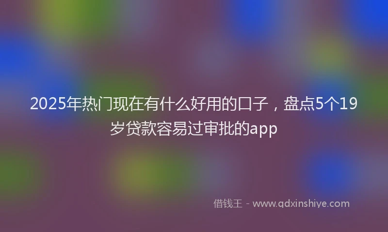 2025年热门现在有什么好用的口子，盘点5个19岁贷款容易过审批的app