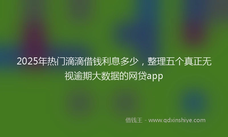 2025年热门滴滴借钱利息多少，整理五个真正无视逾期大数据的网贷app