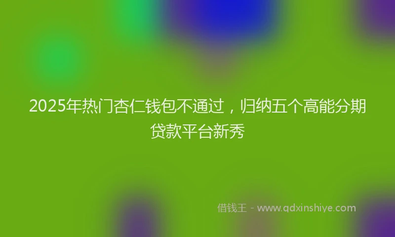 2025年热门杏仁钱包不通过，归纳五个高能分期贷款平台新秀