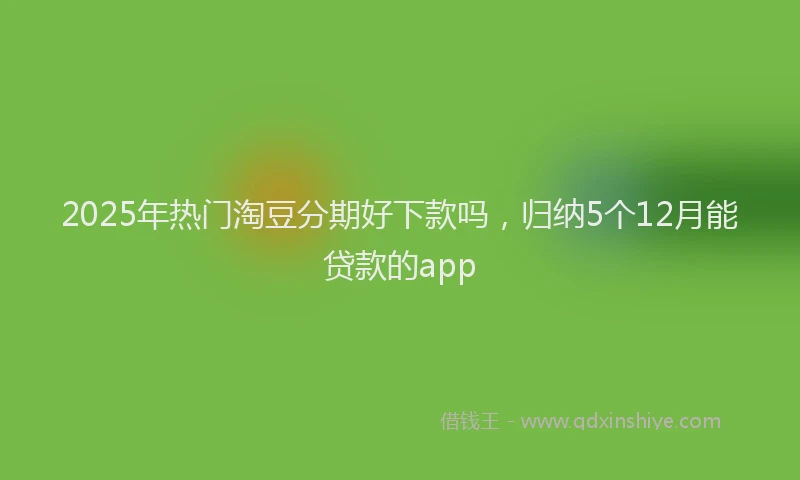 2025年热门淘豆分期好下款吗，归纳5个12月能贷款的app