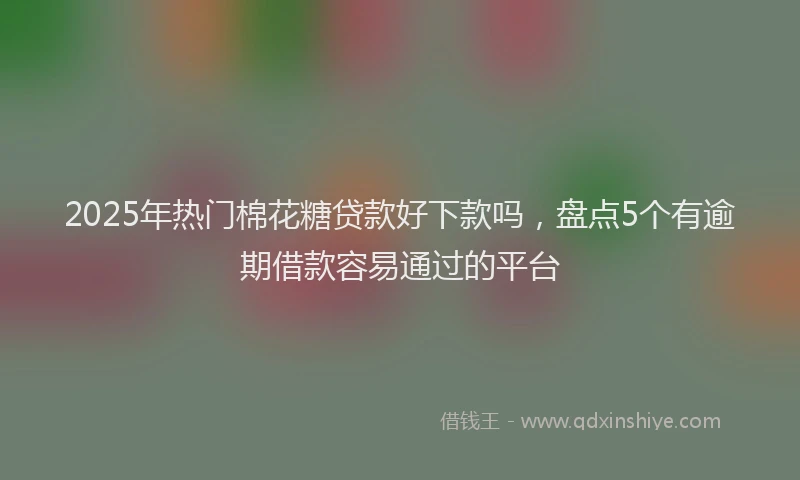 2025年热门棉花糖贷款好下款吗，盘点5个有逾期借款容易通过的平台