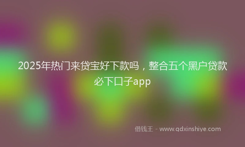 2025年热门来贷宝好下款吗，整合五个黑户贷款必下口子app