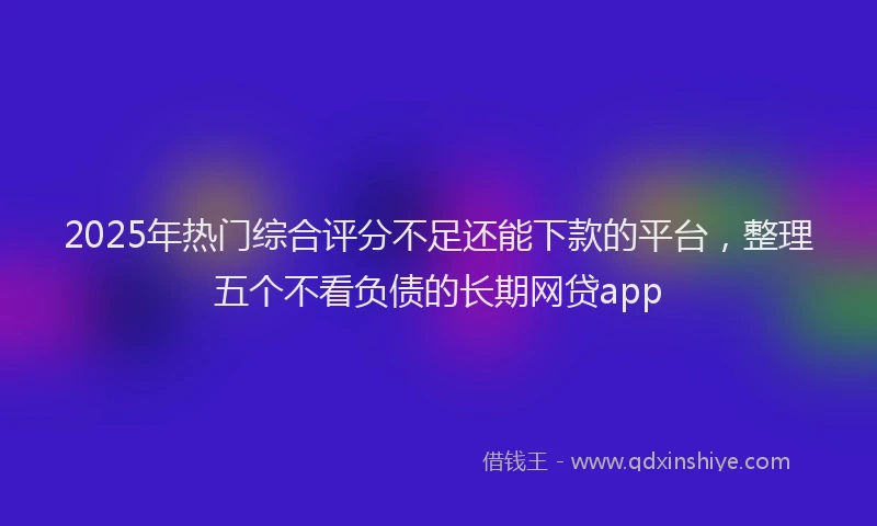 2025年热门综合评分不足还能下款的平台，整理五个不看负债的长期网贷app