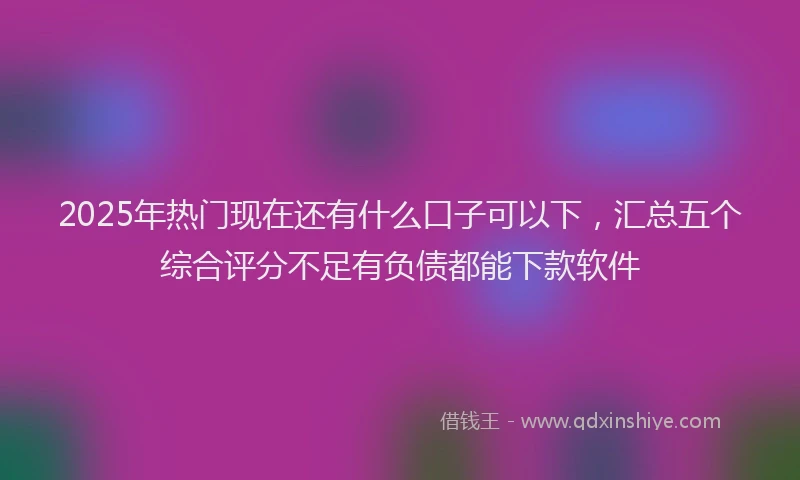 2025年热门现在还有什么口子可以下，汇总五个综合评分不足有负债都能下款软件