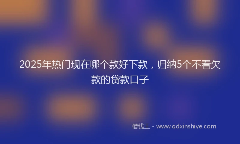 2025年热门现在哪个款好下款，归纳5个不看欠款的贷款口子