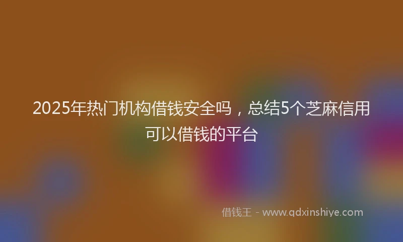 2025年热门机构借钱安全吗，总结5个芝麻信用可以借钱的平台