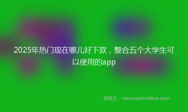 2025年热门现在哪儿好下款，整合五个大学生可以使用的app