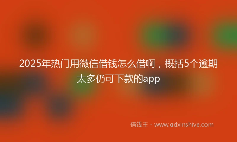 2025年热门用微信借钱怎么借啊，概括5个逾期太多仍可下款的app