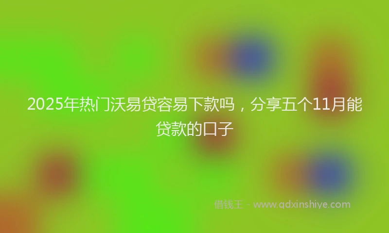 2025年热门沃易贷容易下款吗，分享五个11月能贷款的口子