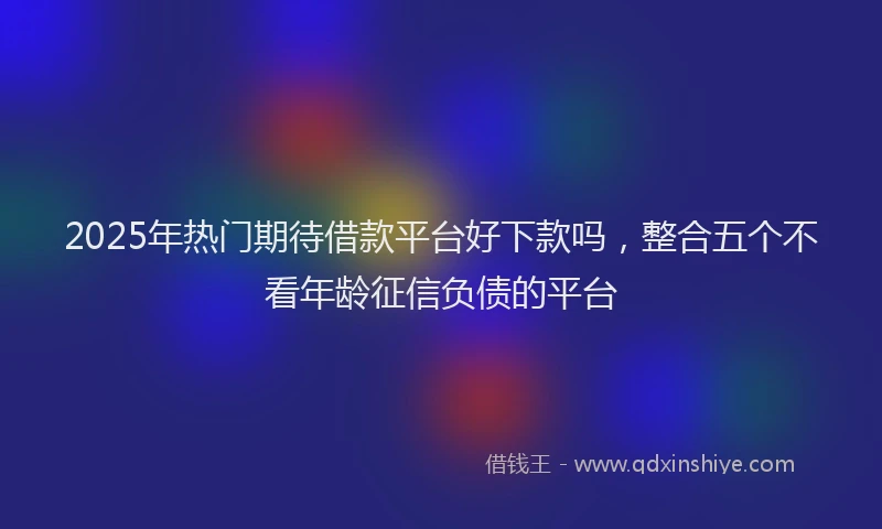 2025年热门期待借款平台好下款吗，整合五个不看年龄征信负债的平台