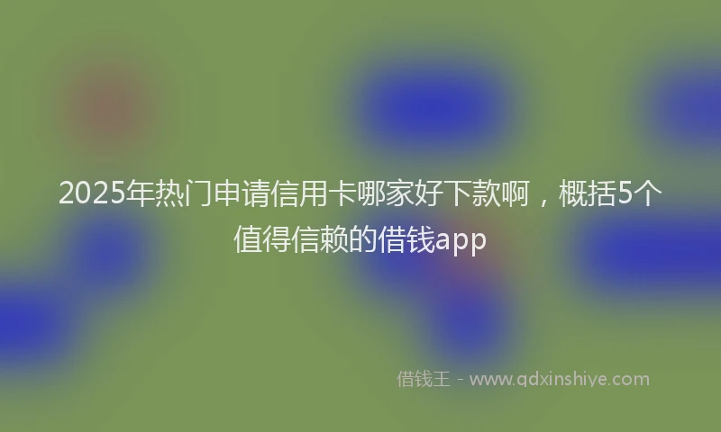 2025年热门申请信用卡哪家好下款啊，概括5个值得信赖的借钱app