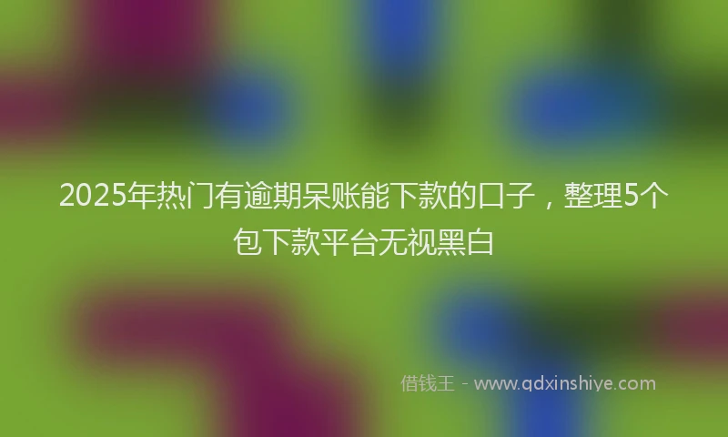 2025年热门有逾期呆账能下款的口子，整理5个包下款平台无视黑白