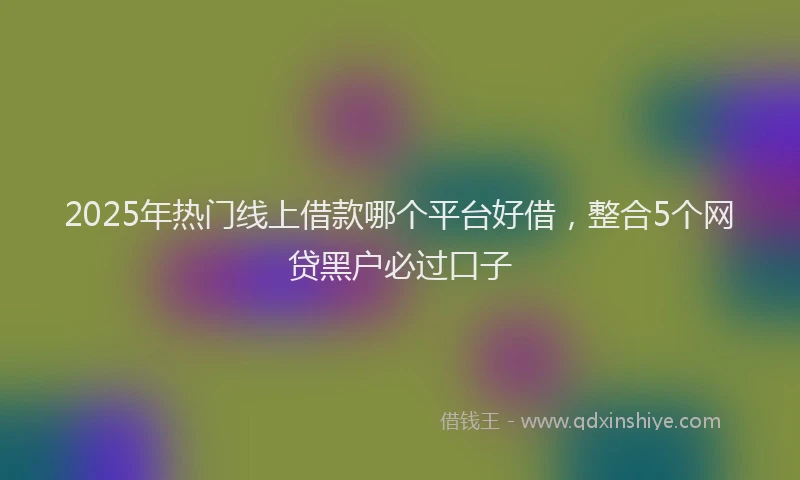 2025年热门线上借款哪个平台好借，整合5个网贷黑户必过口子
