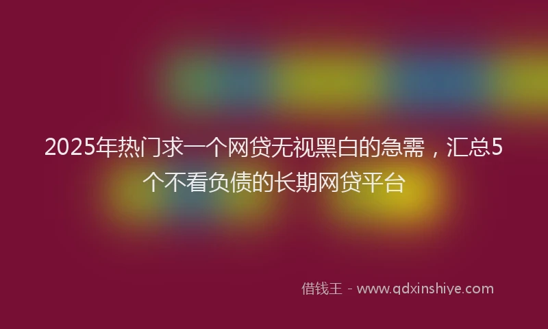 2025年热门求一个网贷无视黑白的急需，汇总5个不看负债的长期网贷平台
