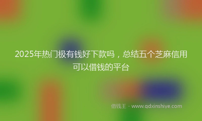2025年热门极有钱好下款吗，总结五个芝麻信用可以借钱的平台