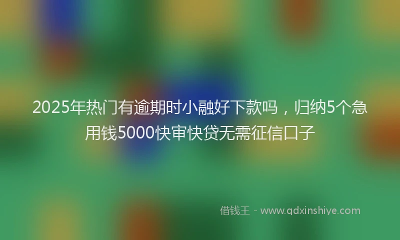 2025年热门有逾期时小融好下款吗，归纳5个急用钱5000快审快贷无需征信口子