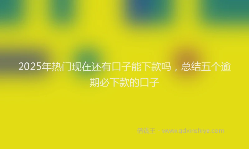2025年热门现在还有口子能下款吗，总结五个逾期必下款的口子