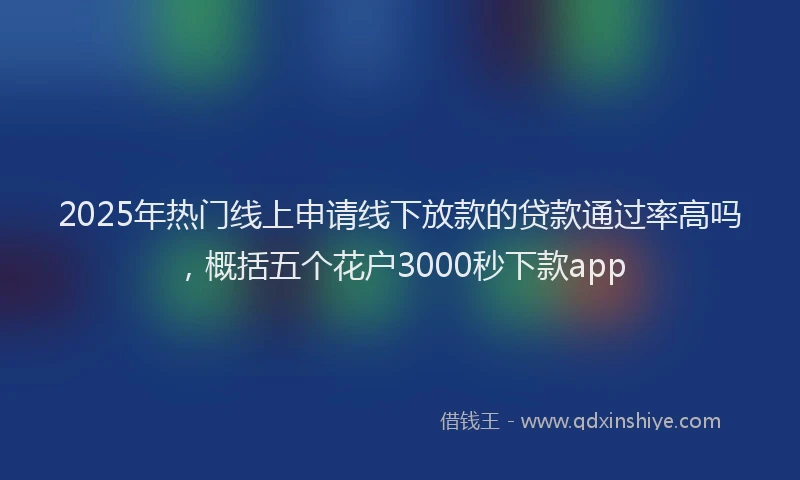 2025年热门线上申请线下放款的贷款通过率高吗，概括五个花户3000秒下款app