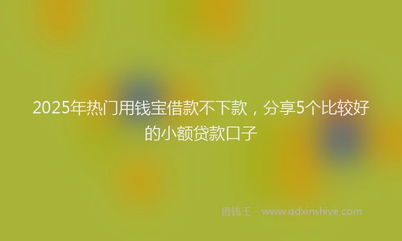 2025年热门用钱宝借款不下款，分享5个比较好的小额贷款口子