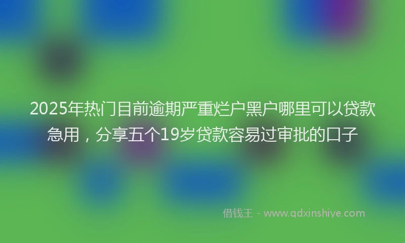 2025年热门目前逾期严重烂户黑户哪里可以贷款急用，分享五个19岁贷款容易过审批的口子