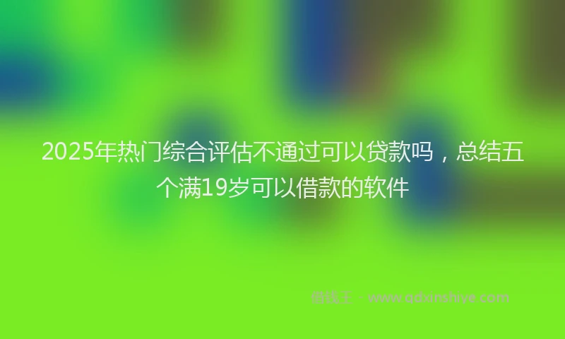 2025年热门综合评估不通过可以贷款吗，总结五个满19岁可以借款的软件