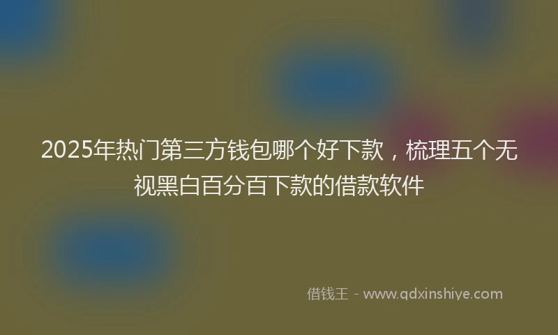 2025年热门第三方钱包哪个好下款，梳理五个无视黑白百分百下款的借款软件