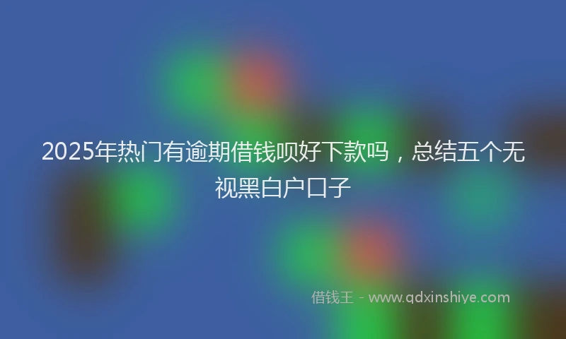 2025年热门有逾期借钱呗好下款吗，总结五个无视黑白户口子