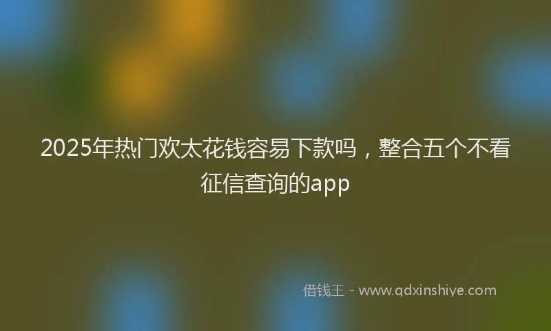 2025年热门欢太花钱容易下款吗，整合五个不看征信查询的app