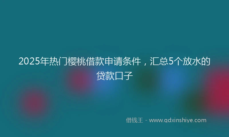 2025年热门樱桃借款申请条件，汇总5个放水的贷款口子