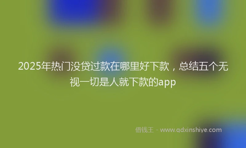 2025年热门没贷过款在哪里好下款，总结五个无视一切是人就下款的app