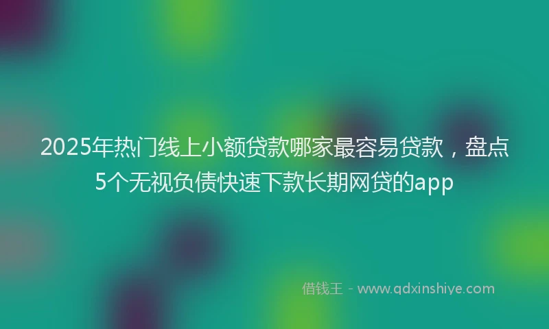 2025年热门线上小额贷款哪家最容易贷款，盘点5个无视负债快速下款长期网贷的app