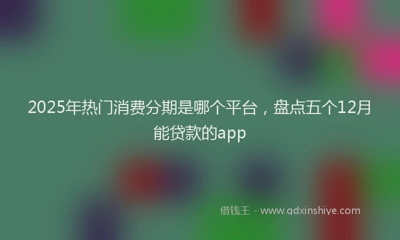 2025年热门消费分期是哪个平台，盘点五个12月能贷款的app
