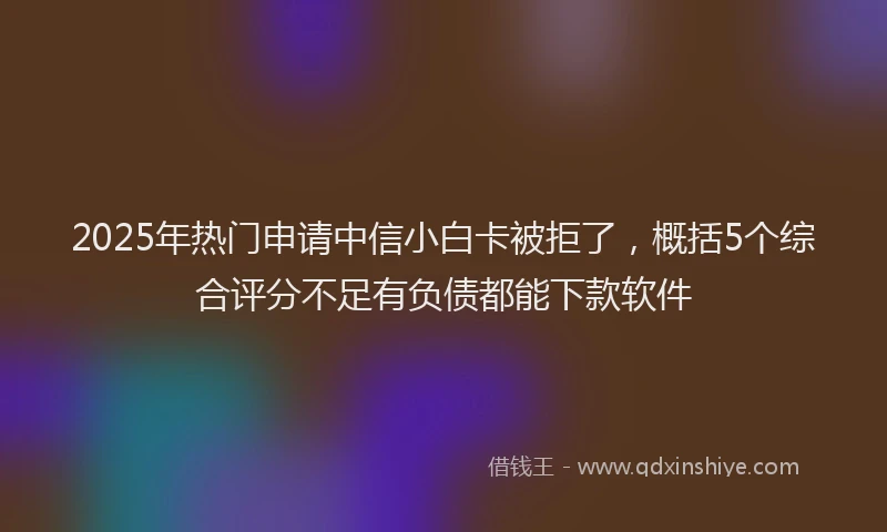2025年热门申请中信小白卡被拒了，概括5个综合评分不足有负债都能下款软件