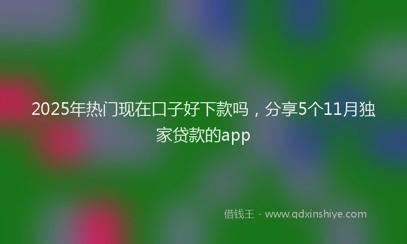 2025年热门现在口子好下款吗，分享5个11月独家贷款的app