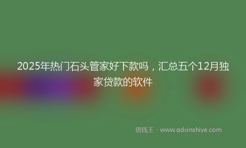 2025年热门石头管家好下款吗，汇总五个12月独家贷款的软件
