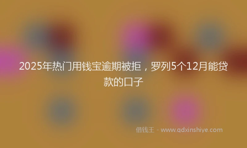 2025年热门用钱宝逾期被拒，罗列5个12月能贷款的口子